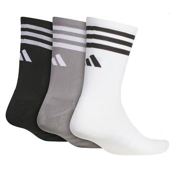 adidas Crew Golf Socks 3 Pair Pack - White/Grey/Black - main image