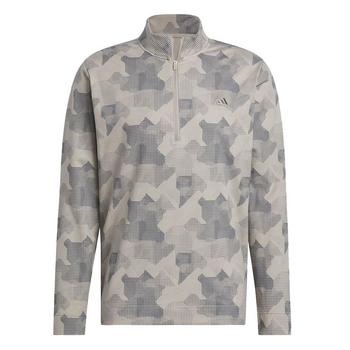 adidas Go-To Print Mens 1/4 Zip Top - Putty/Beige - main image