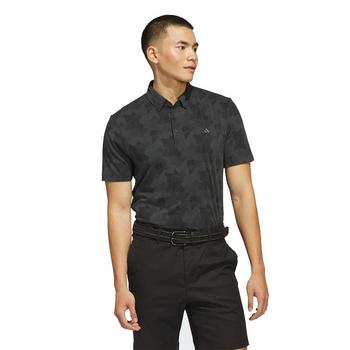 adidas Go-To Print Mens Polo Shirt -  Carbon/Black - main image