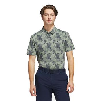 adidas Go-To Print Mens Polo Shirt -  Silgrn/Core Navy - main image