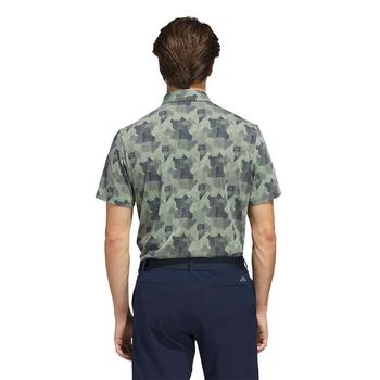adidas Go-To Print Mens Polo Shirt -  Silgrn/Core Navy - main image