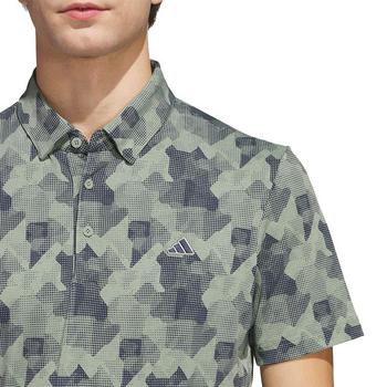 adidas Go-To Print Mens Polo Shirt -  Silgrn/Core Navy - main image