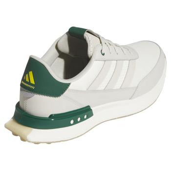 adidas S2G SL 24 Leather Golf Shoes - White/Aluminium/Green - main image
