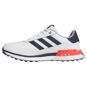 adidas S2G SL 24 Leather Golf Shoes - White/Navy/Lucid Red - main image