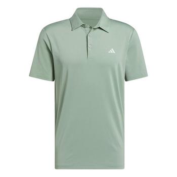 adidas Ultimate 365 Solid Golf Polo - Silver/Green - main image