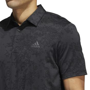 adidas Jacquard Golf Polo - Carbon/Black - main image