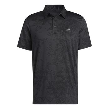 adidas Jacquard Golf Polo - Carbon/Black - main image