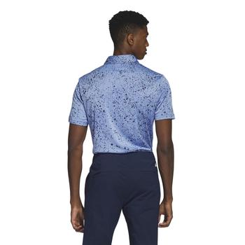 adidas Jacquard Print Golf Polo - Blue Fusion/Lucid Blue - main image