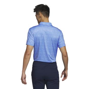 adidas Stripe Zip Golf Polo - Blue Fusion/White - main image