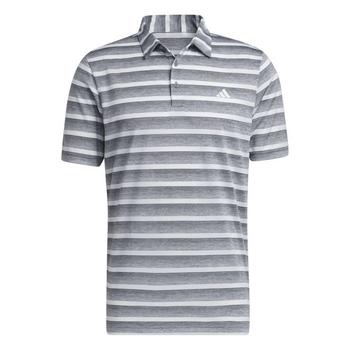 adidas 2 Colour Stripe Golf Polo - Grey Three - main image