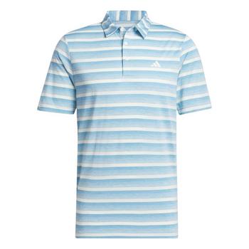 adidas 2 Colour Stripe Golf Polo - Semi Blue Burst - main image