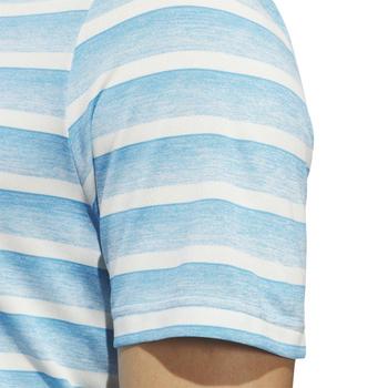 adidas 2 Colour Stripe Golf Polo - Semi Blue Burst - main image