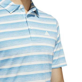 adidas 2 Colour Stripe Golf Polo - Semi Blue Burst - main image