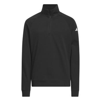 adidas Junior 1/4 Zip Golf Sweater - Black - main image