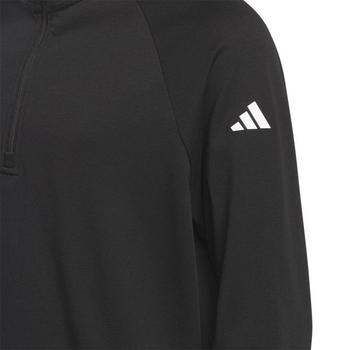 adidas Junior 1/4 Zip Golf Sweater - Black - main image