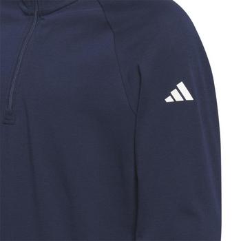 adidas Junior 1/4 Zip Golf Sweater - Navy - main image