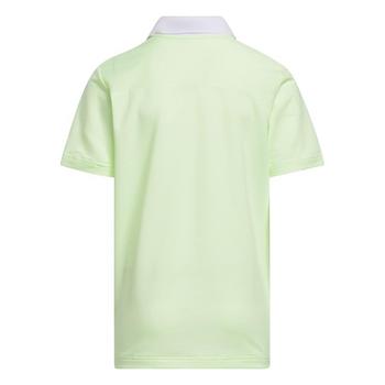 adidas Junior Striped Golf Polo - Green - main image