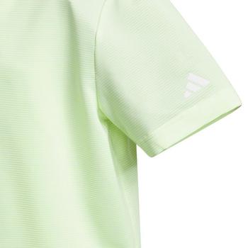 adidas Junior Striped Golf Polo - Green - main image