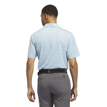 adidas Mesh Print Golf Polo - Semi Blue Burst - main image