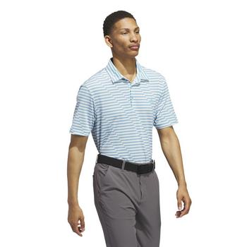 adidas Mesh Print Golf Polo - Semi Blue Burst - main image