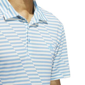 adidas Mesh Print Golf Polo - Semi Blue Burst - main image