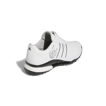 adidas Tour360 24 BOA Boost Golf Shoes - White/White/Black - main image