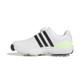 adidas Tour360 24 BOA Junior Golf Shoes - White/Black/Green - main image