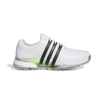 adidas Tour360 24 Boost Golf Shoes - White/Black/Green - main image