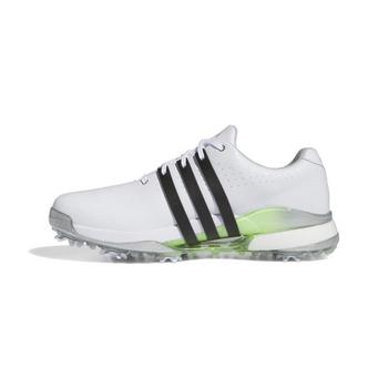 adidas Tour360 24 Boost Golf Shoes - White/Black/Green - main image