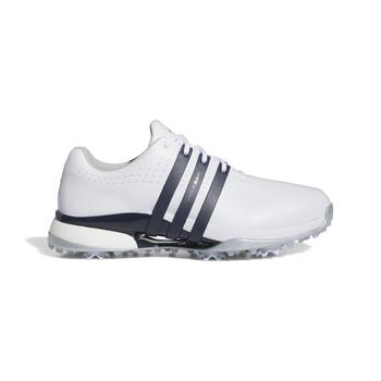adidas Tour360 24 Boost Golf Shoes - White/Navy/Silver - main image