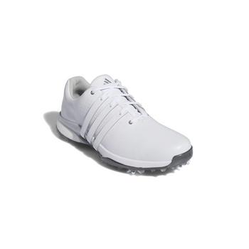 adidas Tour360 24 Boost Golf Shoes - White/White/Silver - main image