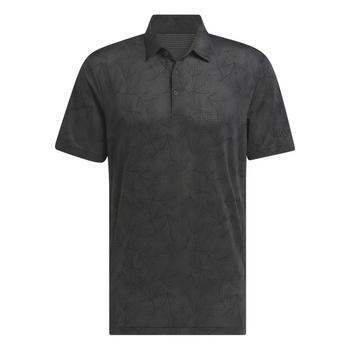 Gold Gear Direct - adidas Ultimate365 Pine Print Golf Polo - Carbon/Black