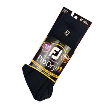 FootJoy ProDry Crew Golf Socks 2-Pair Pack - Black - main image