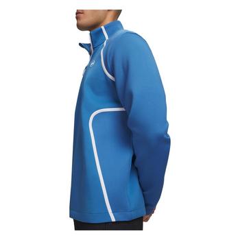 Under Armour UA Drive 1/4 Zip Golf Midlayer - Aegean Blue/White - main image