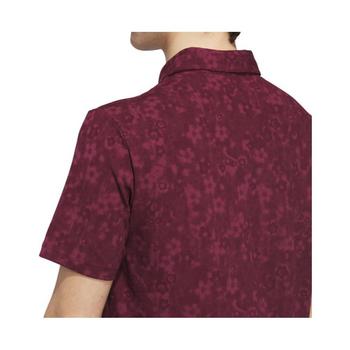 adidas Ultimate365 Climacool Butterspun Blossom Print Golf Polo Shirt - Burgundy - main image