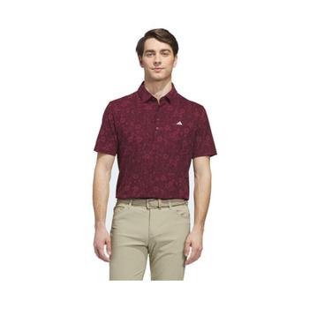 adidas Ultimate365 Climacool Butterspun Blossom Print Golf Polo Shirt - Burgundy - main image
