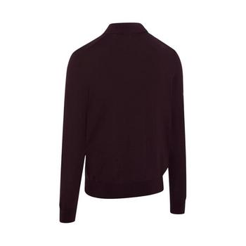 Callaway 1/4 Zip Merino Wool Tour Logo Golf Sweater - Dark Italian Plum - main image