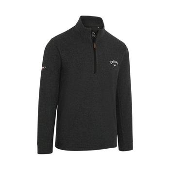 Gold Gear Direct - Double Brushed Jacquard 1/4 Zip Golf Sweater - Caviar - Image 3