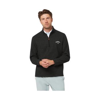 Callaway Double Brushed Jacquard 1/4 Zip Golf Sweater - Caviar - main image