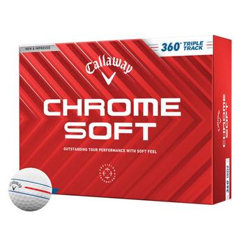 Callaway Chrome Soft 360 Triple Track Golf Balls - White - main image