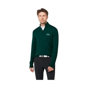 Callaway 1/4 Zip Merino Wool Tour Logo Golf Sweater - Dark Blue Coral - main image