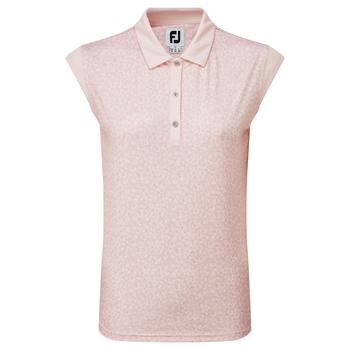 FootJoy Womens Cap Sleeve Interlock Print - Blush Pink  - main image