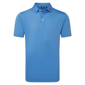 FootJoy Stretch Pique Solid Golf Polo Shirt - Coastal Blue