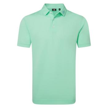 FootJoy Stretch Pique Solid Golf Polo Shirt - Sea Glass Blue