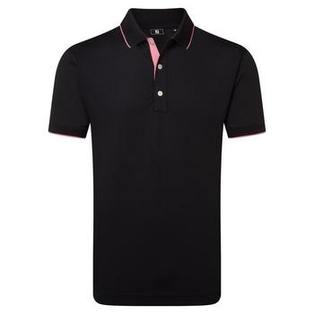 FootJoy Wordmark Pique Golf Polo Shirt Black