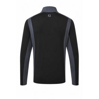 FootJoy ThermoSeries Blocked Golf Midlayer - Black/Charcoal - main image