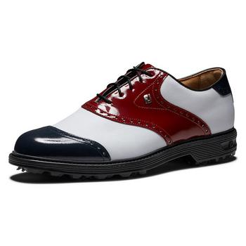 FootJoy Premiere Series Wilcox Golf Shoes - White/Navy/Wine - main image