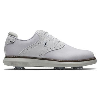 FootJoy Traditions Junior Golf Shoes - White/Grey - main image
