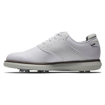 FootJoy Traditions Junior Golf Shoes - White/Grey - main image