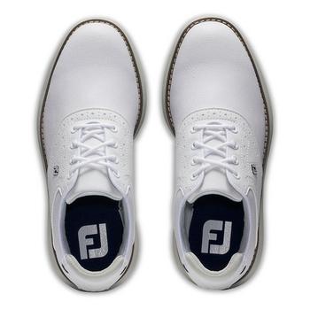 FootJoy Traditions Junior Golf Shoes - White/Grey - main image